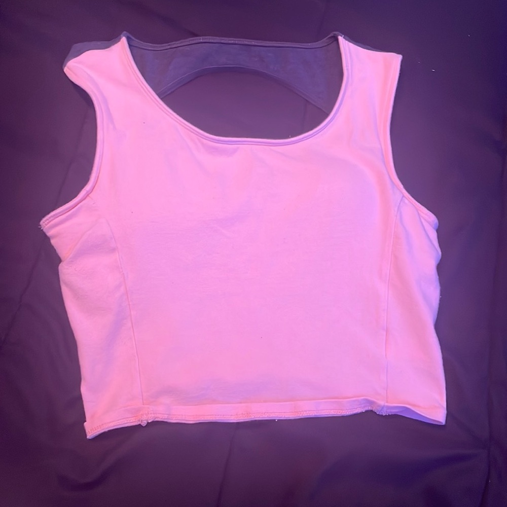 Light Pink Cropped Tank Top